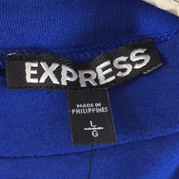 Express cotton knit royal blue dress - Picture 3 of 7